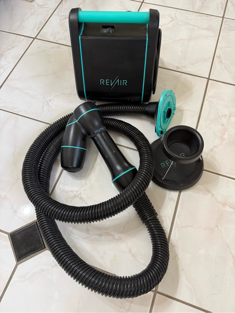 REVAIR Portable Hair Dryer & Styling System in Teal and Black
